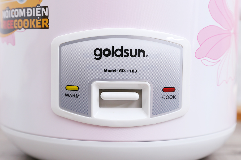 Nút gạt nấu đơn giản - Nồi cơm điện GoldSun GR-1183 (P)